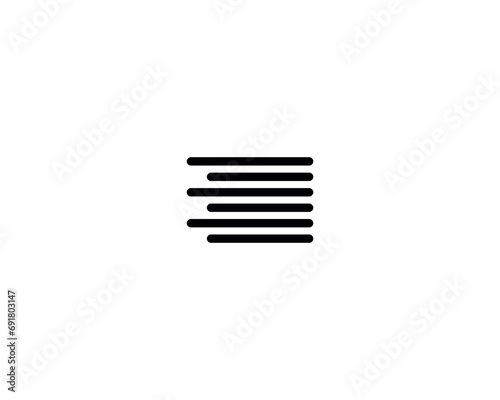 Align icon vector symbol design illustration