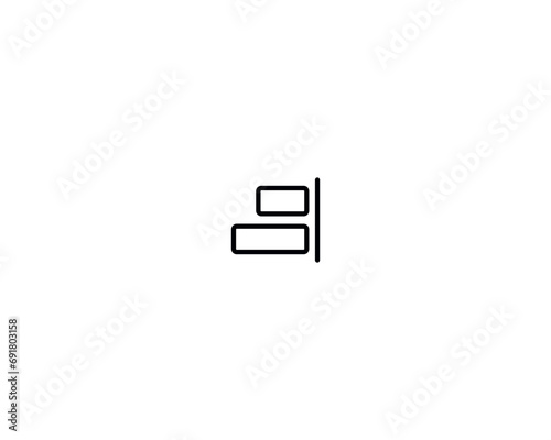 Align icon vector symbol design illustration