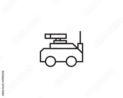 Army hummer icon vector symbol design illustration isolated.