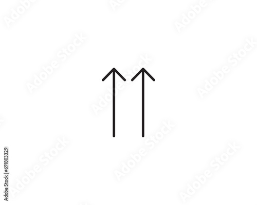Arrow up icon vector symbol design illustration