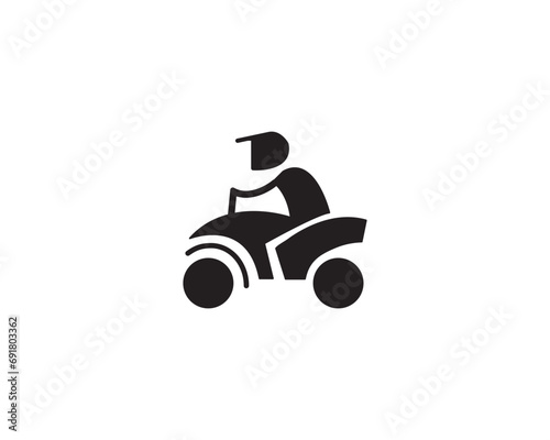 Atv bike raching icon vector symbol design illustration