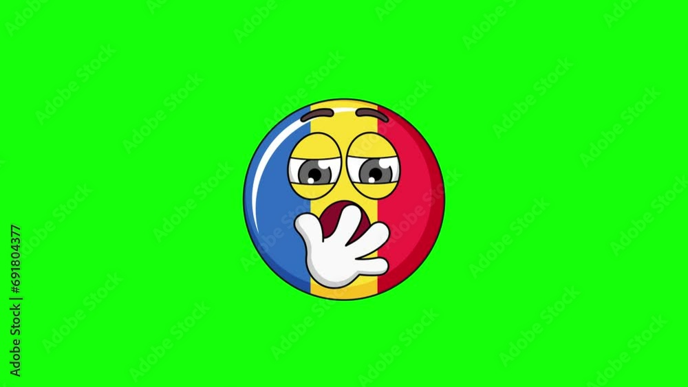 flag of romania Yawning face animation, insufficient sleep, boredom with a person or topic flag of romania Yawning face animation, insufficient sleep, boredom with a person or topic