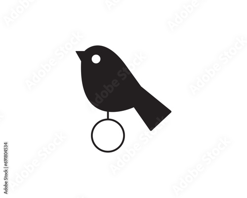  Bird animal icon vector symbol design illustration