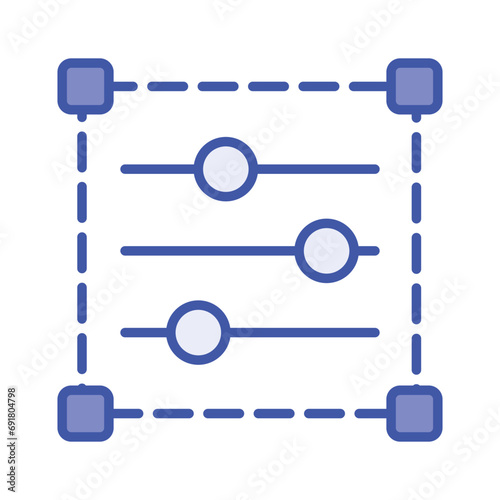 Color adjustment vector design, color combination icon