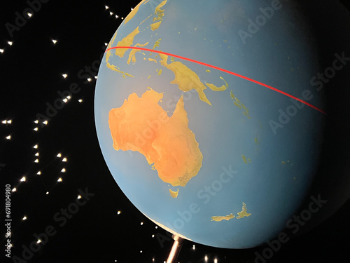 Australia continent as viewd from above planet earth photo