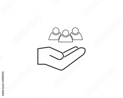 Customer care service icon vector symbol design illustration