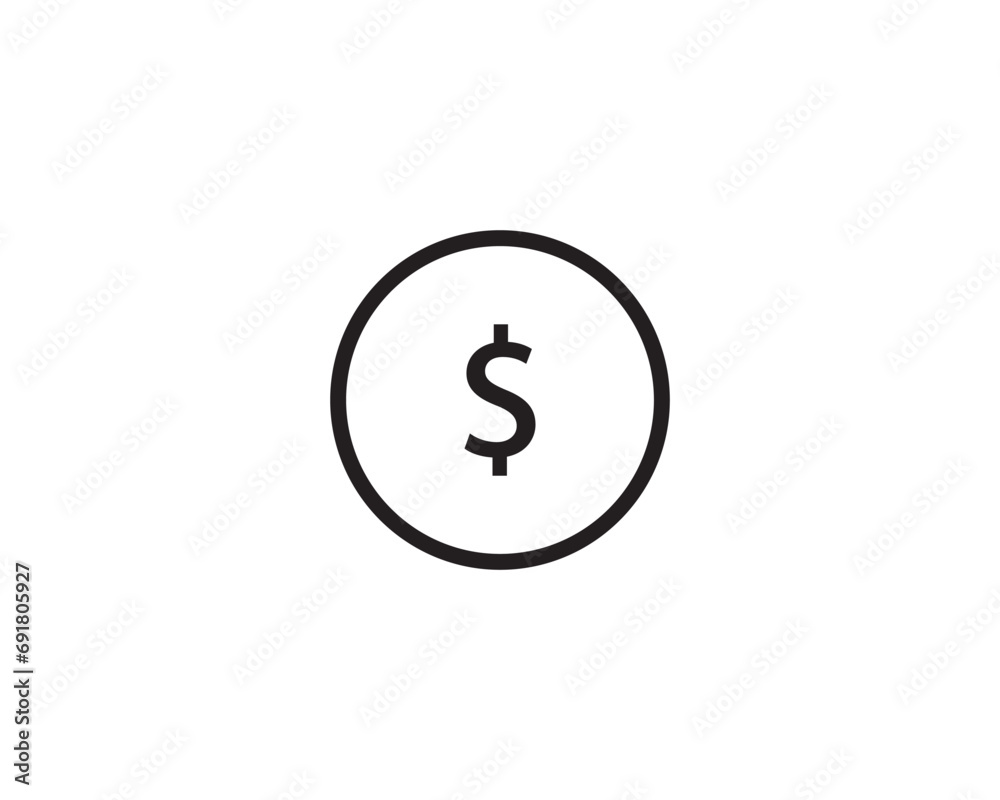 Dollar money icon vector symbol design isolated illustration Dollar money icon vector symbol design isolated illustration