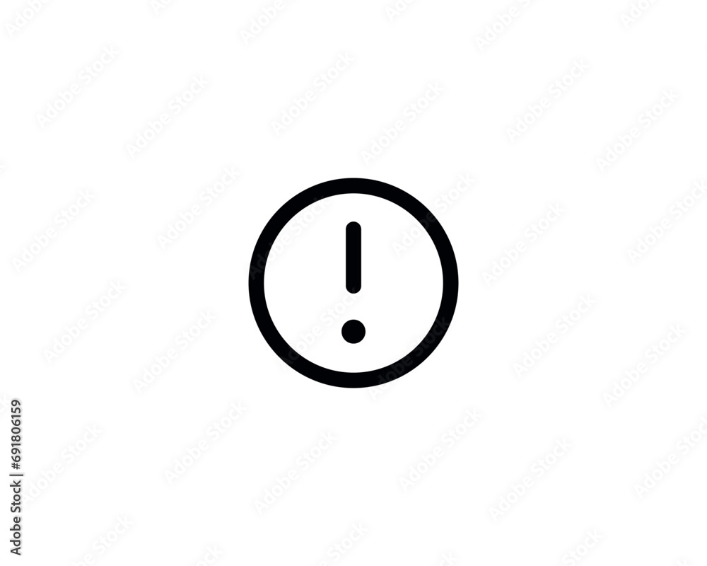 Exclamation warning icon vector symbol design isolated illustration Exclamation warning icon vector symbol design isolated illustration