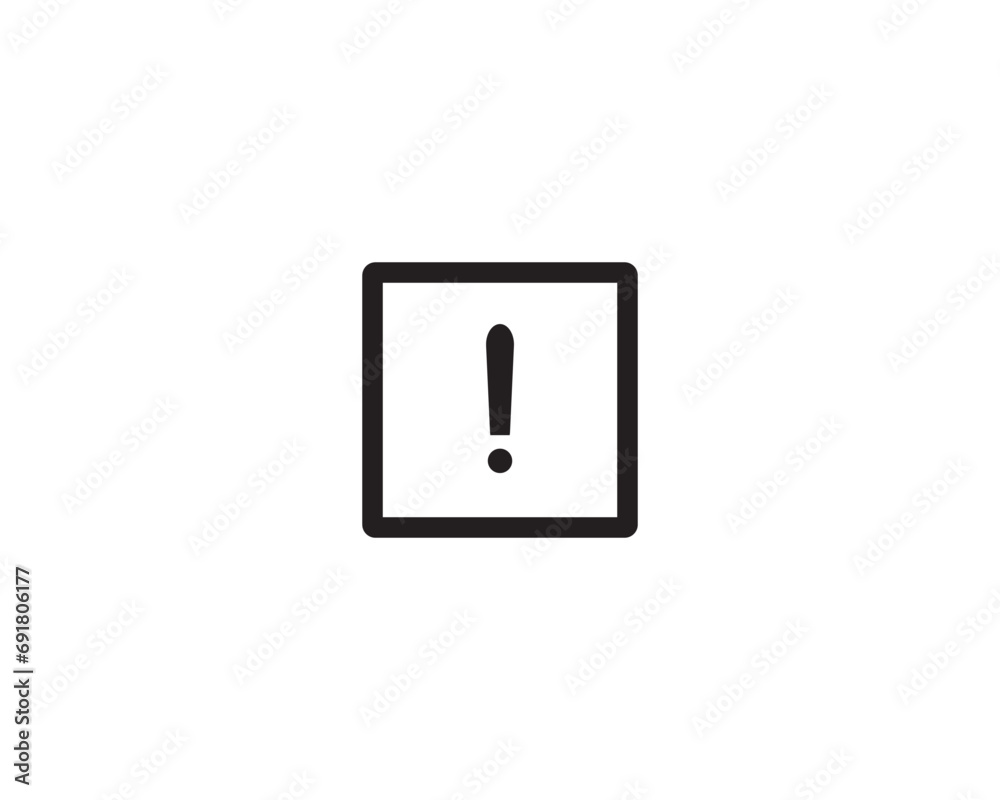 Exclamation warning icon vector symbol design isolated illustration Exclamation warning icon vector symbol design isolated illustration