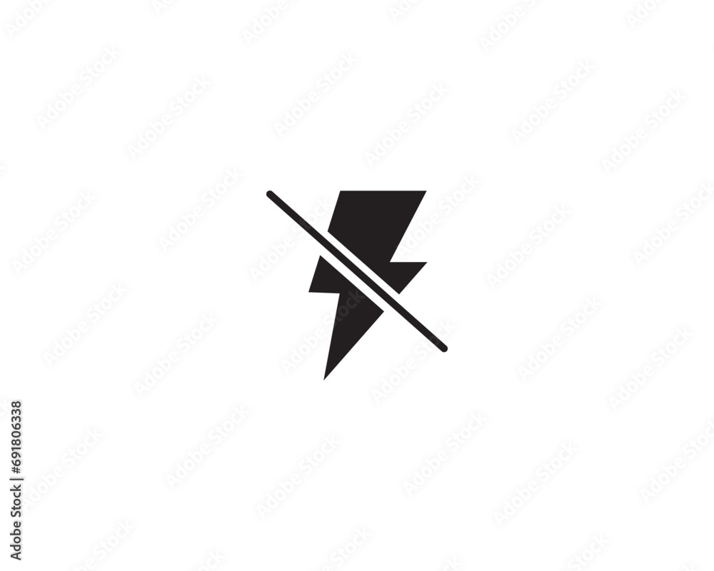 Flash off icon vector symbol design illustration Flash off icon vector symbol design illustration
