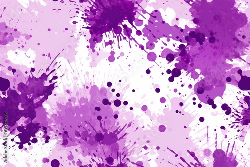  a lot of purple paint splattered on top of a white surface with a lot of purple paint splattered on top of it.