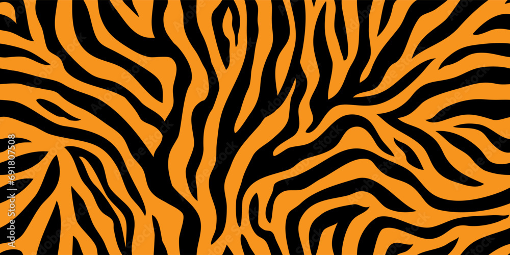 Seamless pattern with tiger stripes. Abstract vector animal print. Seamless pattern with tiger stripes. Abstract vector animal print.