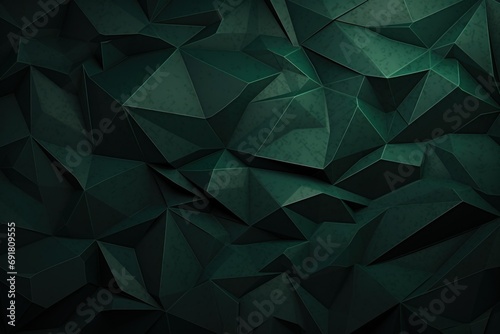  a close up of a dark green wallpaper with lots of low polygonic shapes in the center of the image.