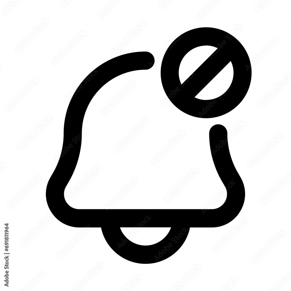 Block Notification Line UI Icon Block Notification Line UI Icon