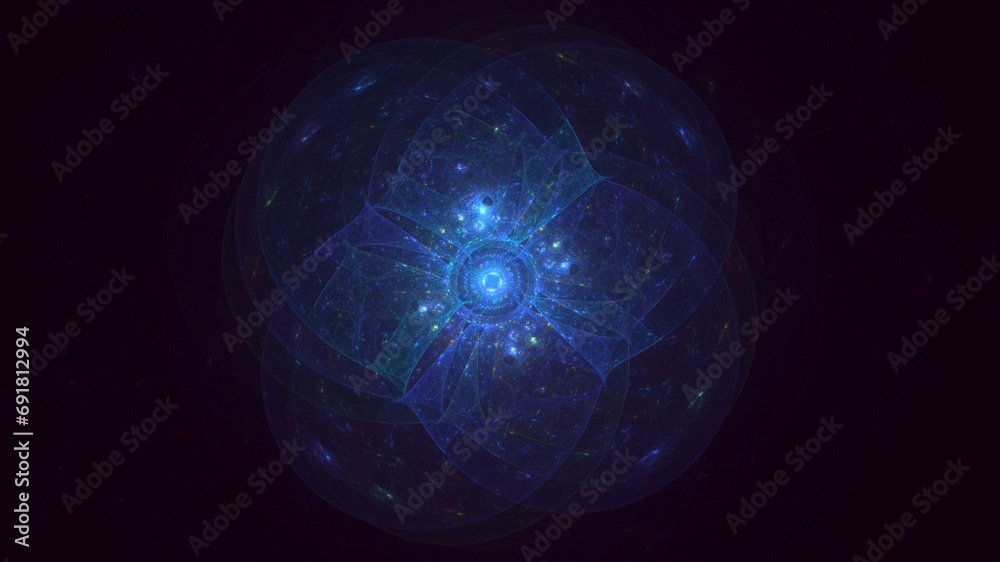 Obraz premium 3D manual rendering abstract round light background