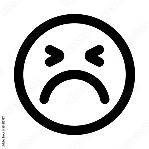 Angry Line UI Icon