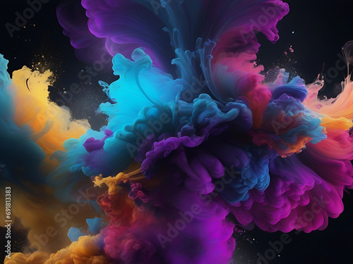 Artistic Smoke Colors splash Background