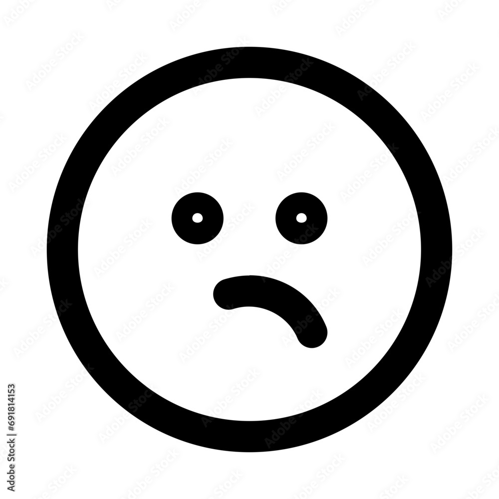 Fototapeta premium Confused Line UI Icon