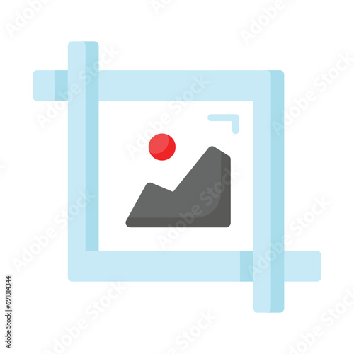 Image crop tool vector, editing tool, Perfect for web and app interfaces, presentations, infographics