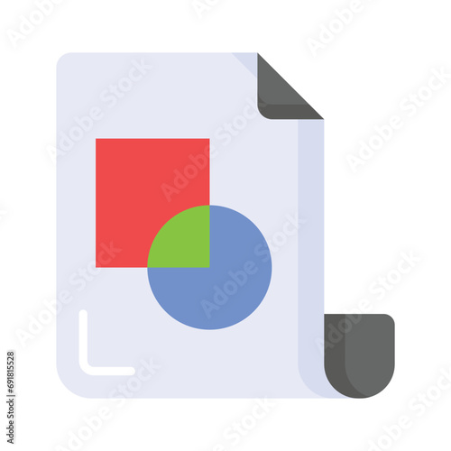 A well designed flat icon of graphic file, isolated on white background