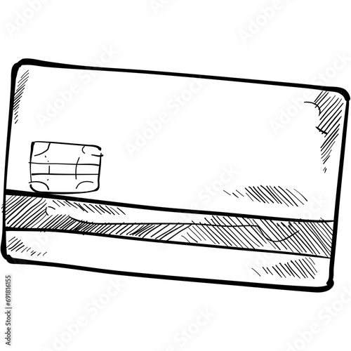 ATM card handdrawn illustration photo