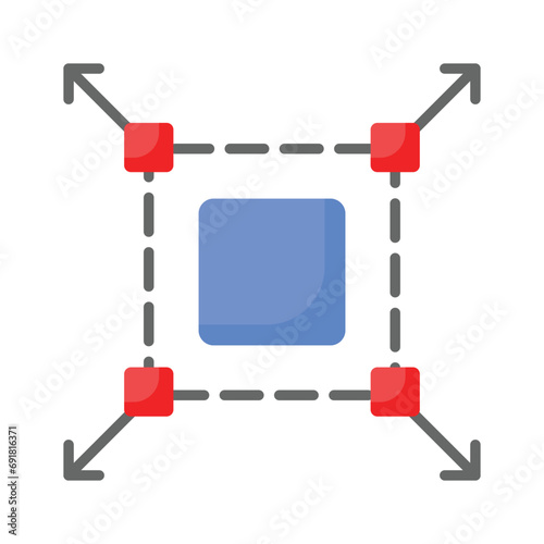 Grab this creative design vector of image resize in modern style