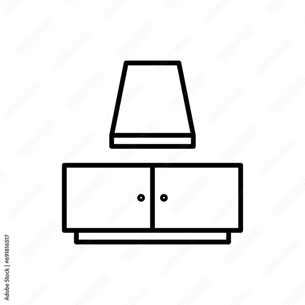 extractor hood line icon extractor hood line icon