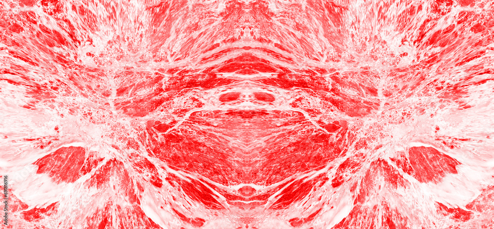 Fototapeta premium Red texture marble background design.