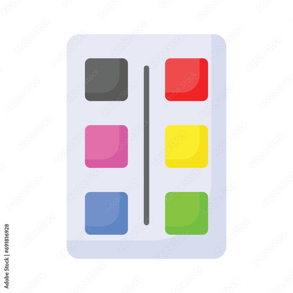 Premium icon of color palette in trendy flat style, painting tools