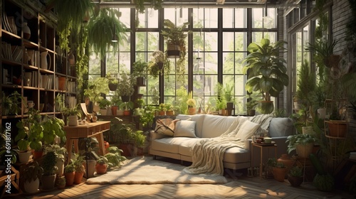 livingroom with plants © medienvirus