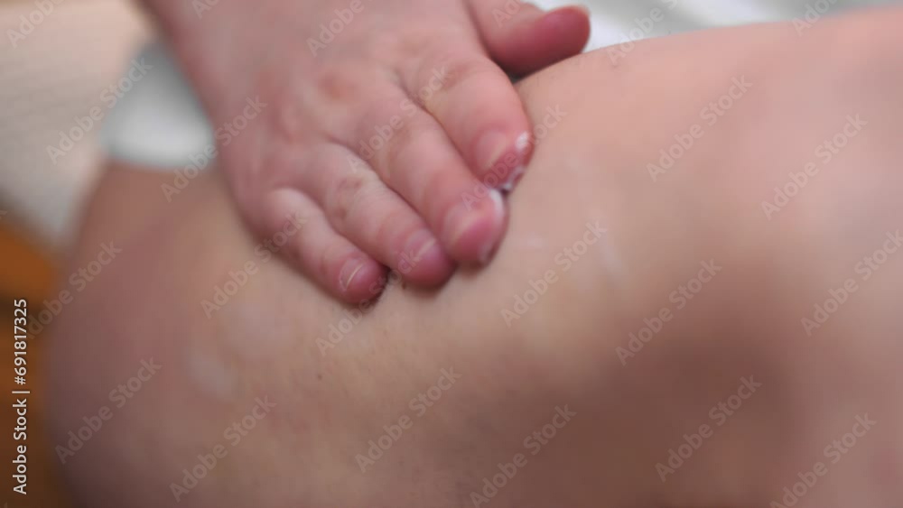 Body care. Woman applying cream on legs. Female applying anti cellulite cream Body care. Woman applying cream on legs. Female applying anti cellulite cream