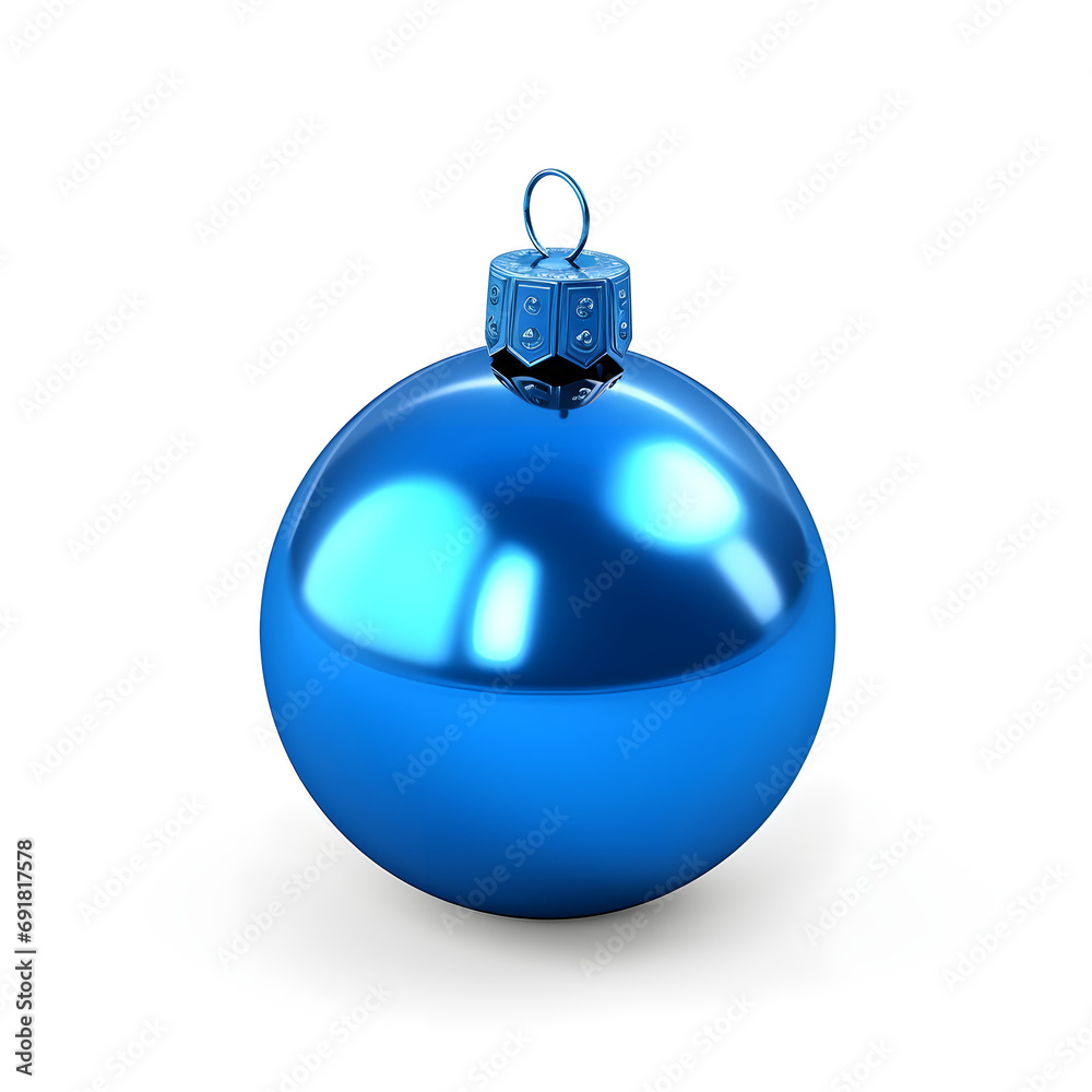 Ball toy of blue color isolated on white background