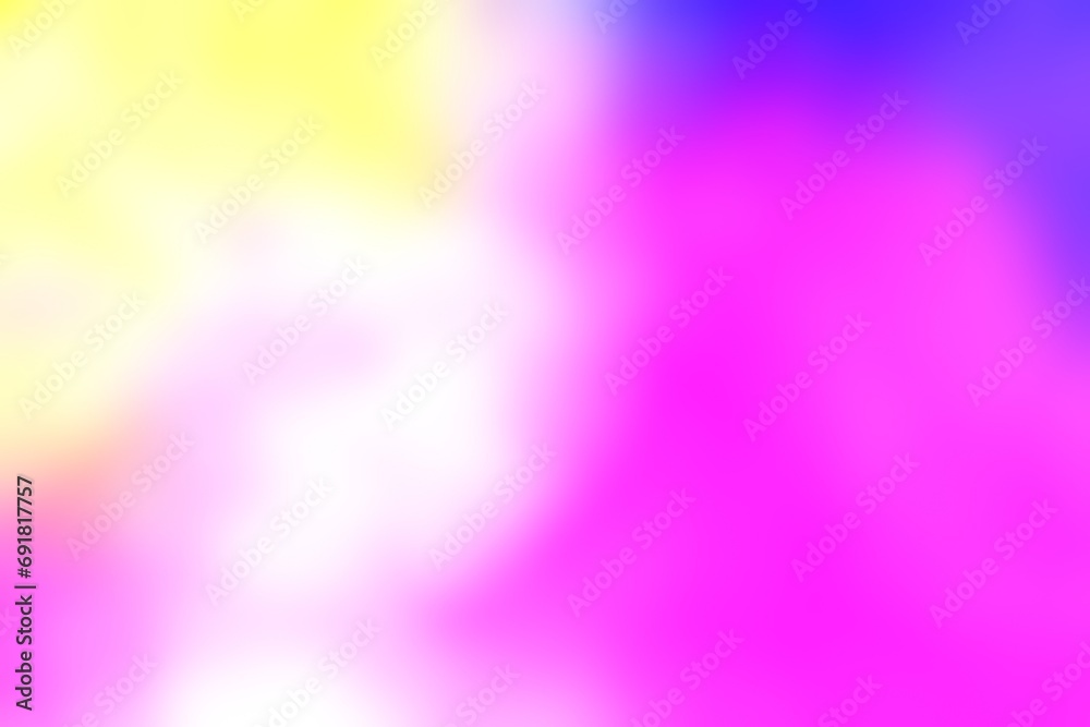 Abstract blurred background image of blue, pink, yellow colors gradient used as an illustration. Designing posters or advertisements. Abstract blurred background image of blue, pink, yellow colors gradient used as an illustration. Designing posters or advertisements.
