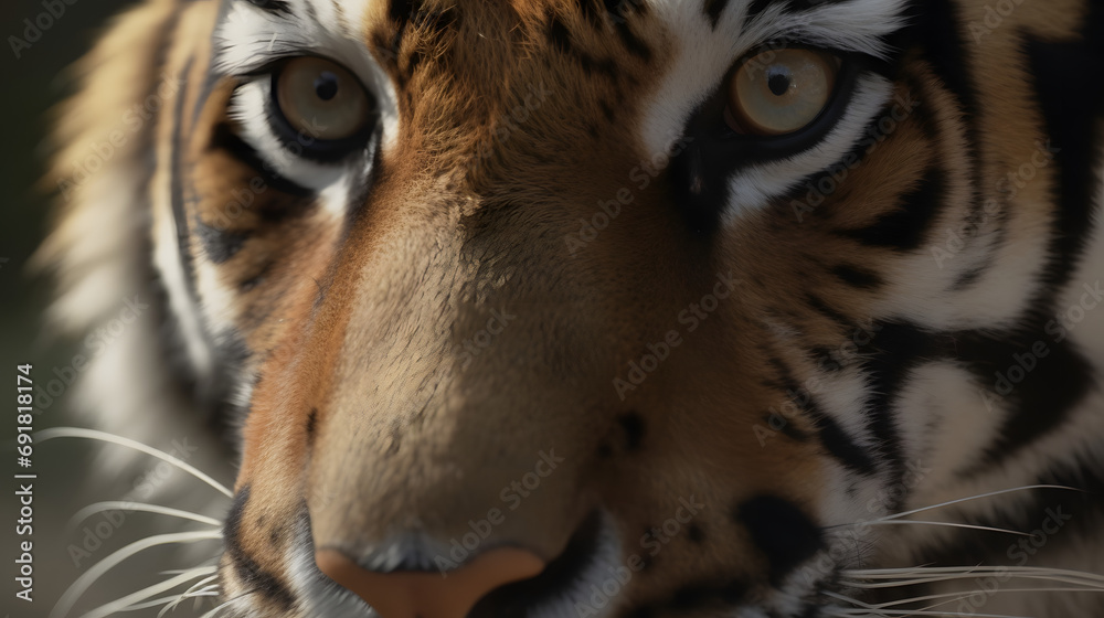 Close-up shot on a tiger 