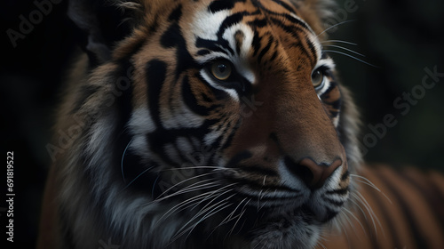 Close-up shot on a tiger 