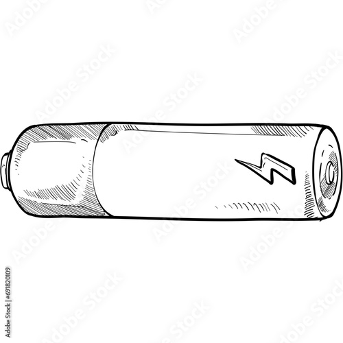 battery handdrawn illustration