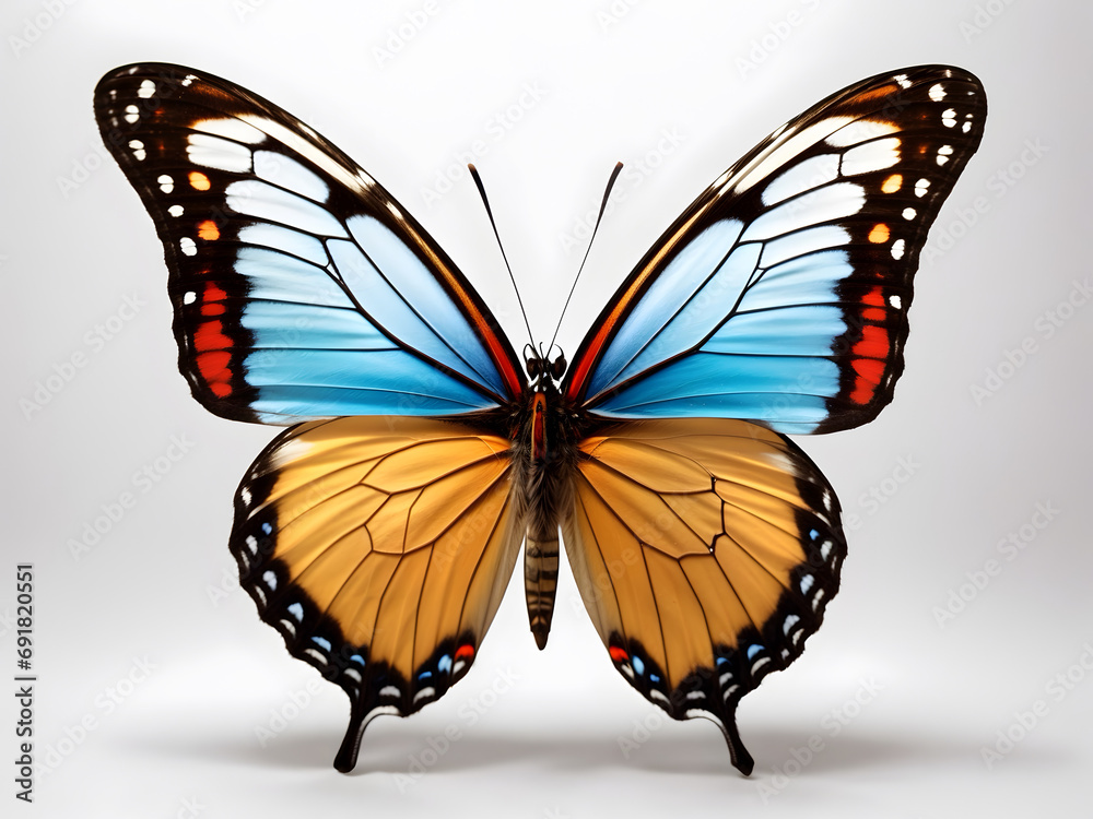 A beautiful butterfly with white background A beautiful butterfly with white background