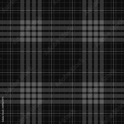  Tartan seamless pattern, grey and black, can be used in fashion design. Bedding, curtains, tablecloths
