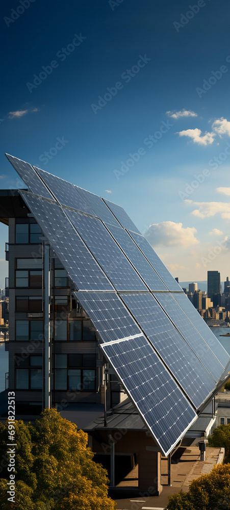 Obraz premium Solar powered buildings