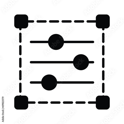 Color adjustment vector design, color combination icon