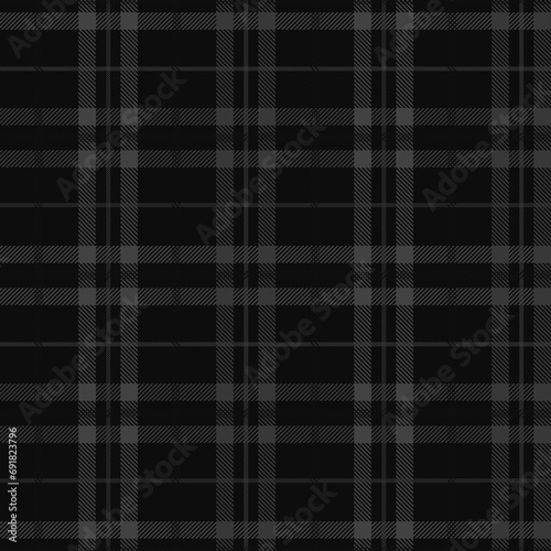  Tartan seamless pattern, grey and black, can be used in fashion design. Bedding, curtains, tablecloths 