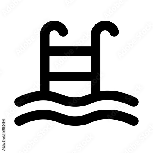Swimming Pool Line UI Icon