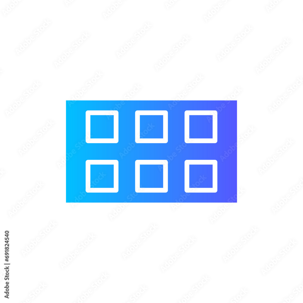 ice cube tray gradient icon