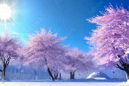 cherry blossom in winter