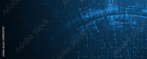 Abstract data background. Futuristic technology style. Elegant digital  background for business cyber presentations.