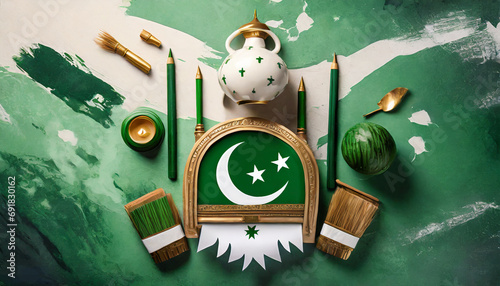 Pakistan day illustration photo