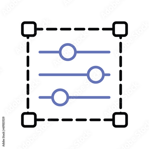 Color adjustment vector design, color combination icon