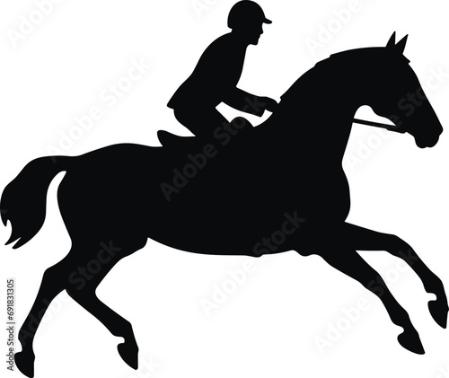 Equestrian Silhouette Horse Logo