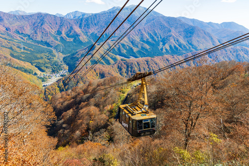 日本の風景　新潟県湯沢町　秋の田代ロープウェー photo