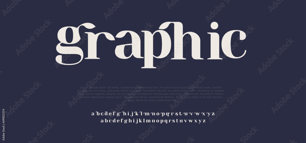 Graphic Modern Alphabet Font. Typography urban style fonts for technology, digital, movie logo design. vector illustration